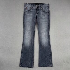 Hudson Jeans Womens 29 (Fit 31) Gray Blue Signature Bootcut Flap Pocket Low Rise